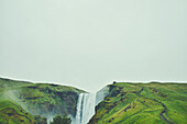 Scenic view of waterfall