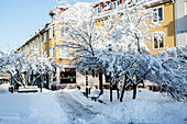 City in winter