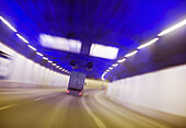 Truck in tunnel