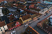 Aerial view of town