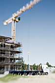 Cranes over construction site