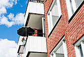 Parasol on balcony