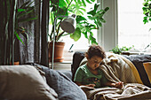 Boy on sofa