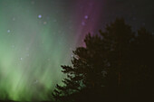 Aurora borealis on sky