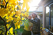 Couple in garden