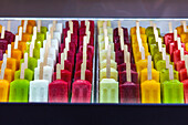 Colorful ice cream popsicles