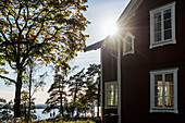 View of wooden house