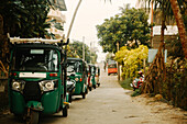 Parked tuk tuks