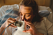 Woman in delivery room