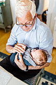 Grandfather with baby