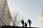 Silhouettes of children