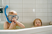 Children in bathtub