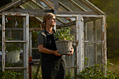 Woman in garden