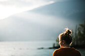 Woman at lake