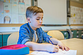 Boy in classroom