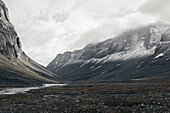 View of mountains covered by snow