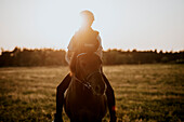 Girl horse riding