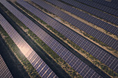 Aerial view of solar farm