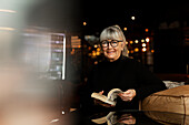 Mature woman in cafe