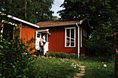 View of wooden house