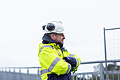 Man standing at construction site