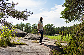 Teenager looking at view