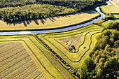 Aerial view of farm