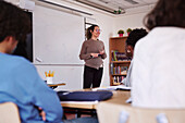 Female teacher in classroom