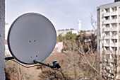 View of satellite dish