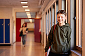 Teenage boy looking at camera