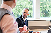 Businessman having meeting in office