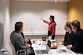 Businesswoman having presentation during meeting