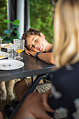 Boy sitting at table