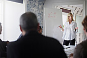 Woman having presentation at business meeting