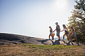 Family walking together