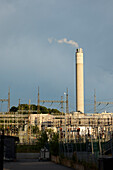 View of factory buildings