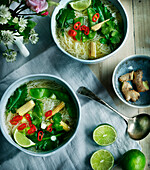 Thai Noodle Soup with Sugar Snap Peas
