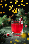 Weihnachtlicher Cranberry-Cocktail