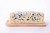 Roquefort cheese on a wooden board