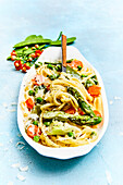 Pasta primavera (pasta with spring vegetables)