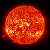 Filament eruption, SDO ultraviolet image