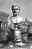 Thales, Ancient Greek philosopher, illustration