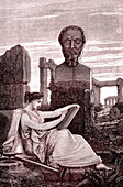 Herodotus, Greek historian, illustration
