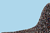 Increasing world population, illustration