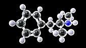 Methamphetamine, molecular model