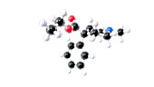 Pethidine, molecular model