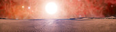 Arid exoplanet, illustration