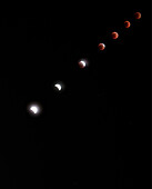 Flower Moon lunar eclipse 2022, composite image