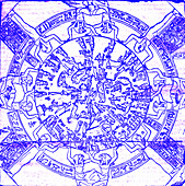 Dendera zodiac, 19th century illustration
