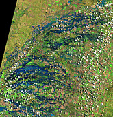 Flooding in Eastern Australia, satellite image